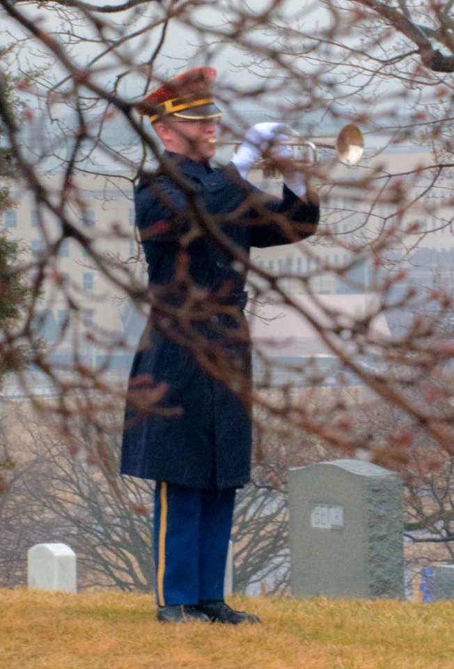 Senator Brooke funeral - bugler (16592095190)