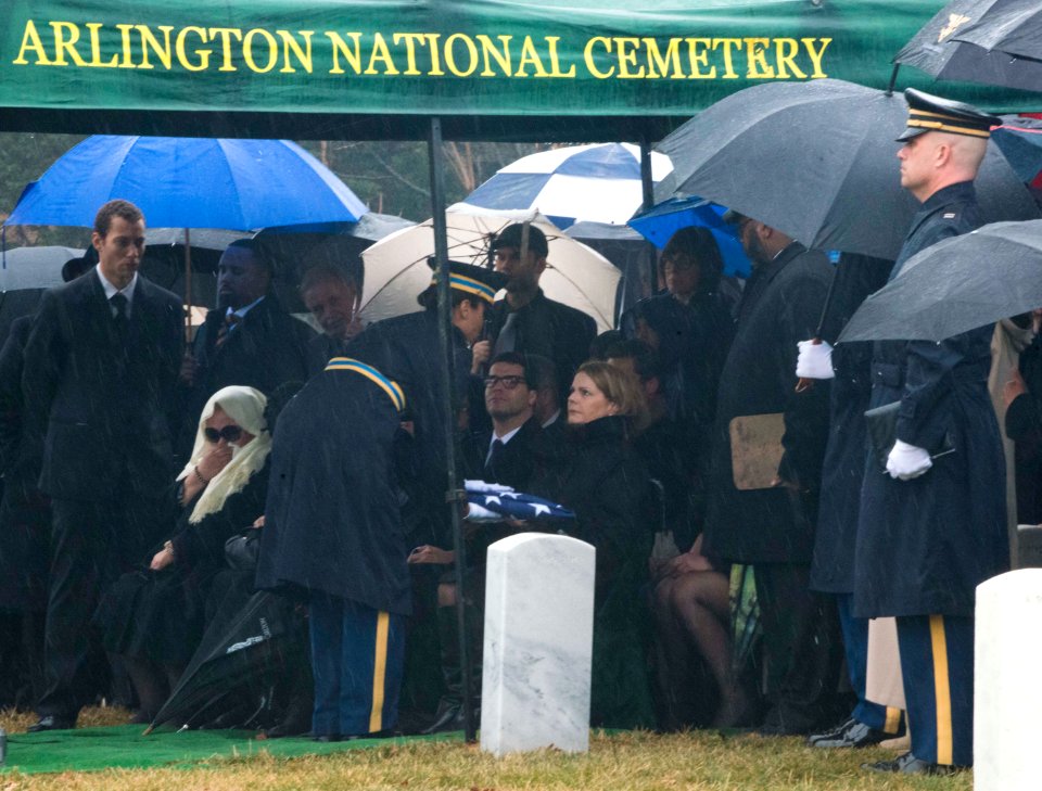 Senator Brooke funeral - flag presentation (16778407072)