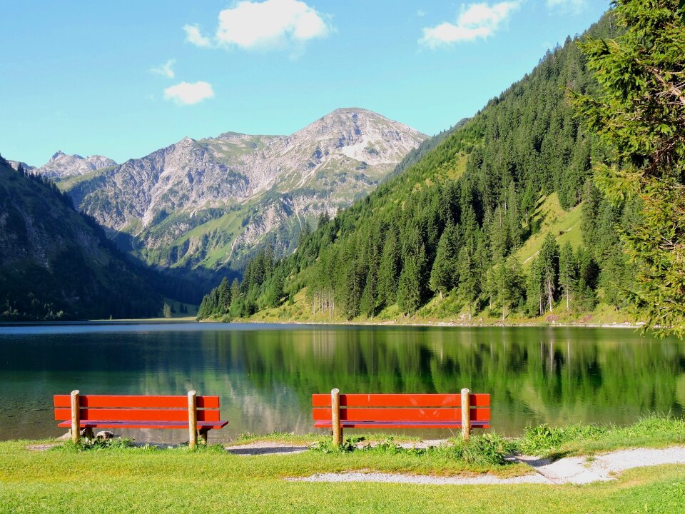 Vilsalpsee tannheim natural bathing lake