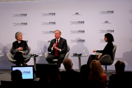 Senator Lindsey Graham takes part in the panel discussion Multilateralism in a Changing International Order (49556461503) photo