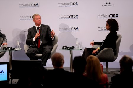Senator Lindsey Graham takes part in the panel discussion Multilateralism in a Changing International Order (49556958871) photo