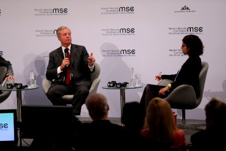 Senator Lindsey Graham takes part in the panel discussion Multilateralism in a Changing International Order (49556461088) photo