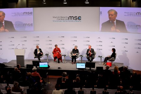 Senator Lindsey Graham takes part in the panel discussion Multilateralism in a Changing International Order (49556958411) photo