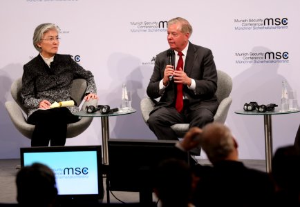 Senator Lindsey Graham takes part in the panel discussion Multilateralism in a Changing International Order (49556460878) photo