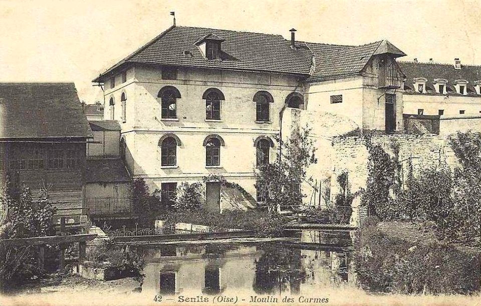 Senlis (60), moulin des Carmes détruit le 2 sept 1914