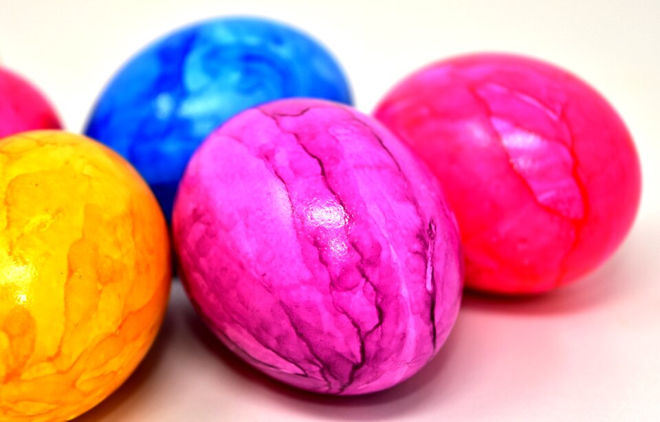 Colorful eggs easter eggs close up