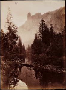 Sentinel Rock Yosemite California by Carleton E Watkins