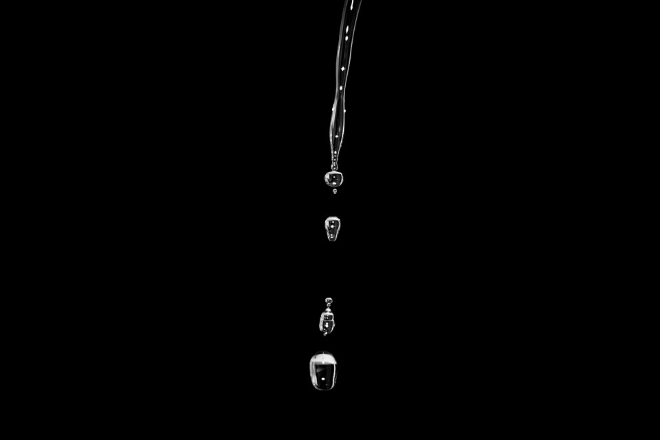Water black white