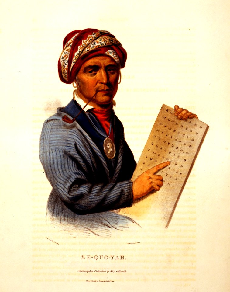 Sequoyah, Cherokee inventor, by C.B. King, 1836