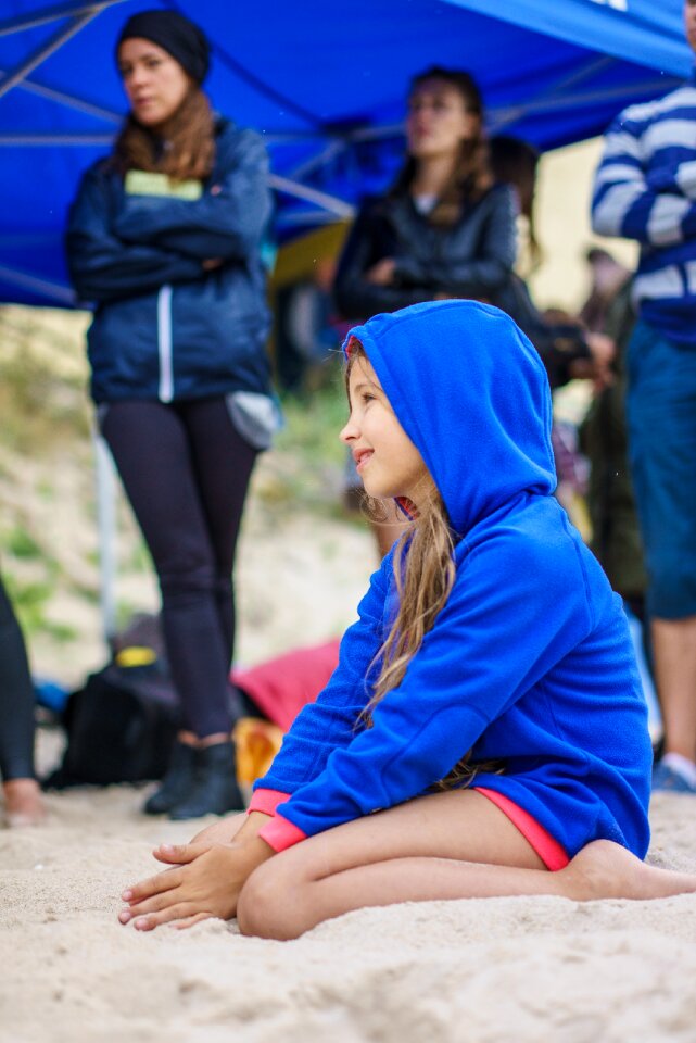 Girl little girl sand