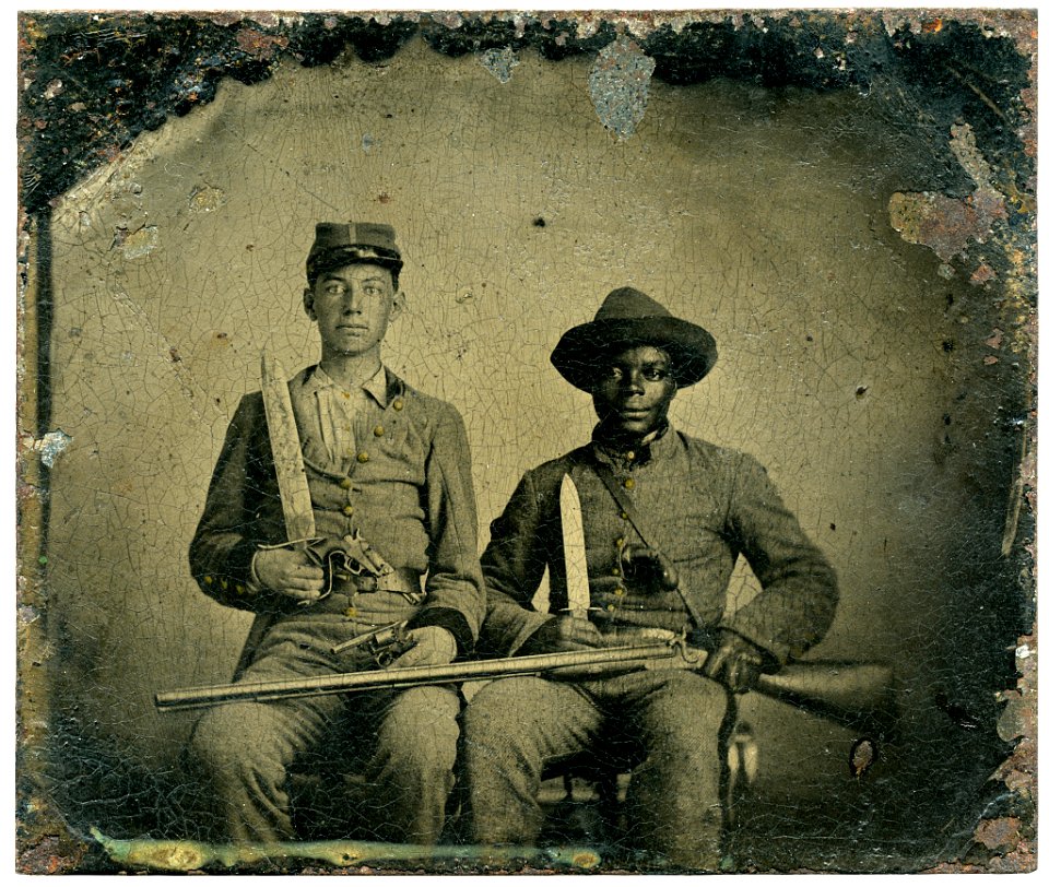 Sergeant A.M. Chandler and Silas Chandler (family slave)
