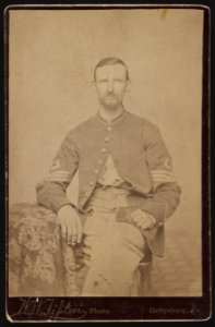 Sergeant Nicholas G. Wilson of Co. G, 138th Pennsylvania Infantry Regiment in uniform) - W.H. Tipton photo, Gettysburg, Pa LCCN2015645494