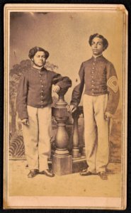 Sergeant Major William L. Henderson and Hospital Steward Thomas H.S. Pennington of 20th U.S. Colored Troops Infantry Regiment in uniform LCCN2016646171