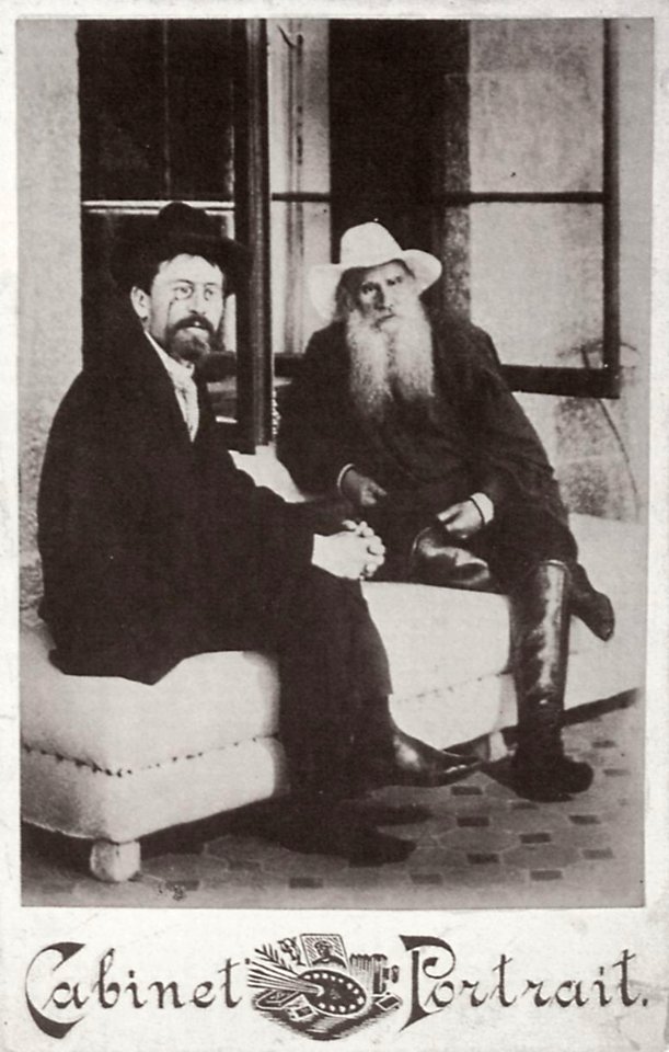 Sergenko, Petr Alekseevič - Tolstoj und Čechov auf der Dača von Panina (2) (Zeno Fotografie)