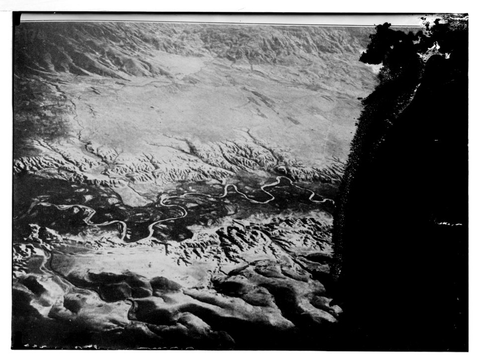 Series of first aerial photographs of Palestine and Syria. Course of the Jordan and Jabbok. LOC matpc.05592