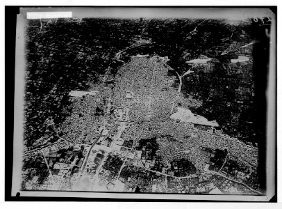 Series of first aerial photographs of Palestine and Syria. Damascus. LOC matpc.05599