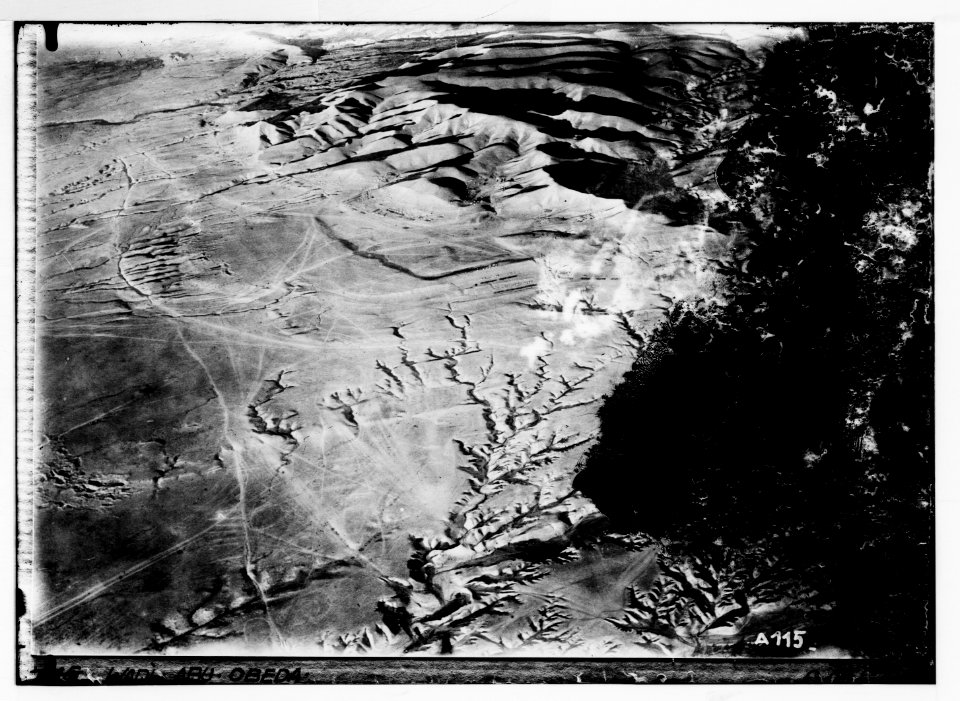 Series of first aerial photographs of Palestine and Syria. Jordan Valley north of Jericho, 1500 m. LOC matpc.05590