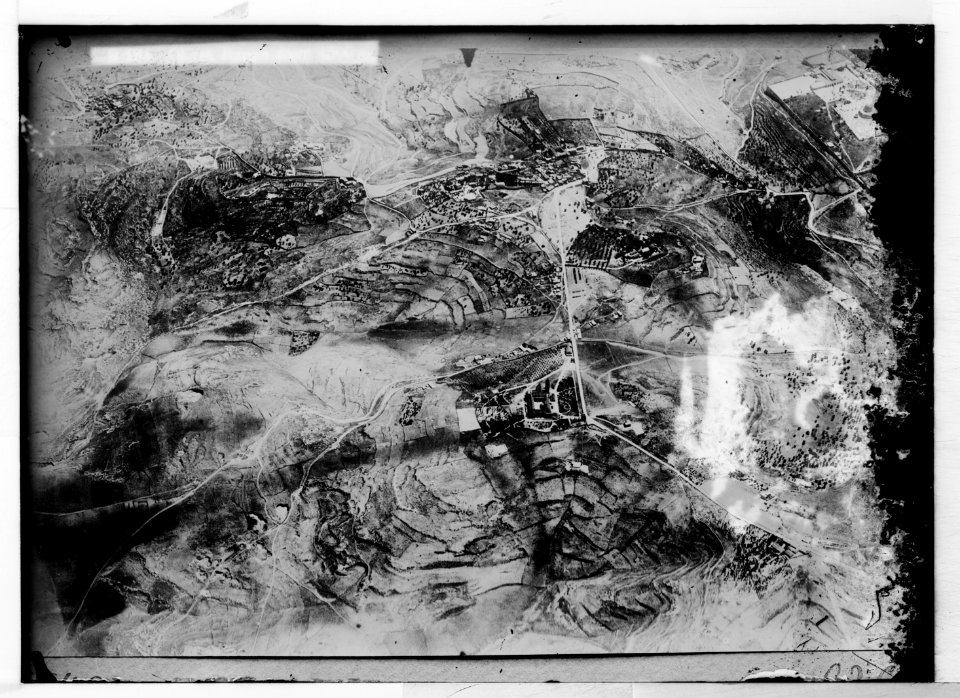 Series of first aerial photographs of Palestine and Syria. Olivet Range from 4500 m. LOC matpc.05584