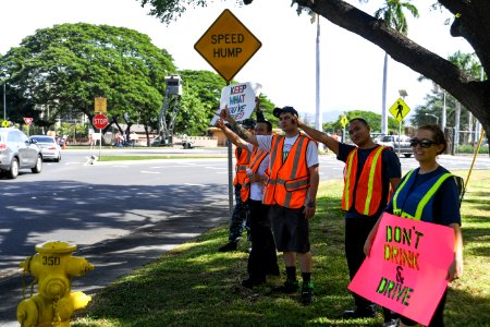Service Members Rally at the Joint Base Pearl Harbor-Hickam Gates 161123-N-PA426-001