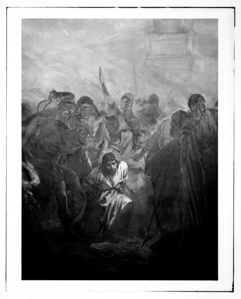 Set of paintings of Christ's passion, by Kosheleff, in Russian Hospice, Jerusalem. Christ bound at Gethsemane. LOC matpc.07298