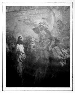 Set of paintings of Christ's passion, by Kosheleff, in Russian Hospice, Jerusalem. Christ accused before High Priest. LOC matpc.07299