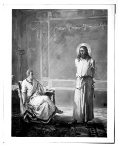 Set of paintings of Christ's passion, by Kosheleff, in Russian Hospice, Jerusalem. Christ tried by Pilate. LOC matpc.07302