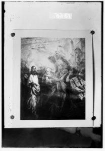 Set of religious paintings of Christ's passion, by Kosheleff, in Russian hospice, Jerusalem. Christ accused before high priest LOC matpc.00120