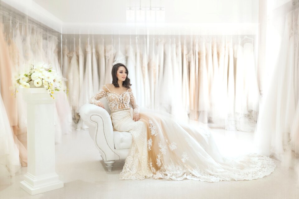 Flowers bouquet dress