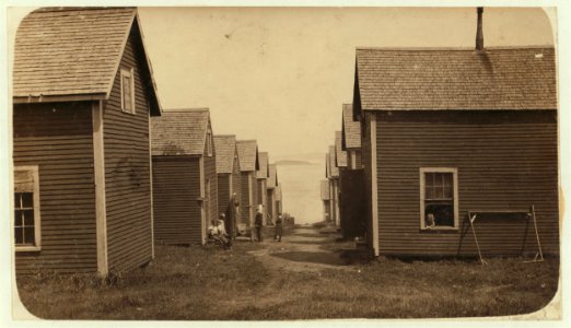 Settlement of sardine workers, Seacoast Canning Co., Factory -2. Many of them come from neighboring towns, such as Perry. LOC cph.3b37906