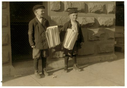 Seven year old Rudie Kartis, and brother, Louis, 9 years old. The older brother soon finds little one is a drawing card. LOC nclc.03907