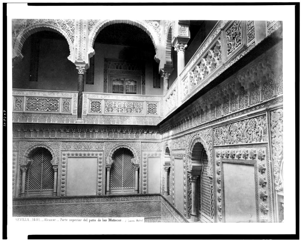Sevilla. Alcazar. Parte superior del Patio de las Muñecas - J. Laurent. Madrid. LCCN94512196