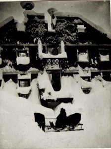 Sexten, das verschneite Hotel Post. (BildID 15578725)
