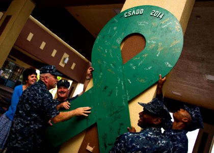 Sexual Assault Prevention ribbon 140605-N-FI736-011
