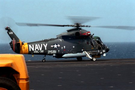 SH-2F HSL-32 on USS Theodore Roosevelt (CVN-71) 1988