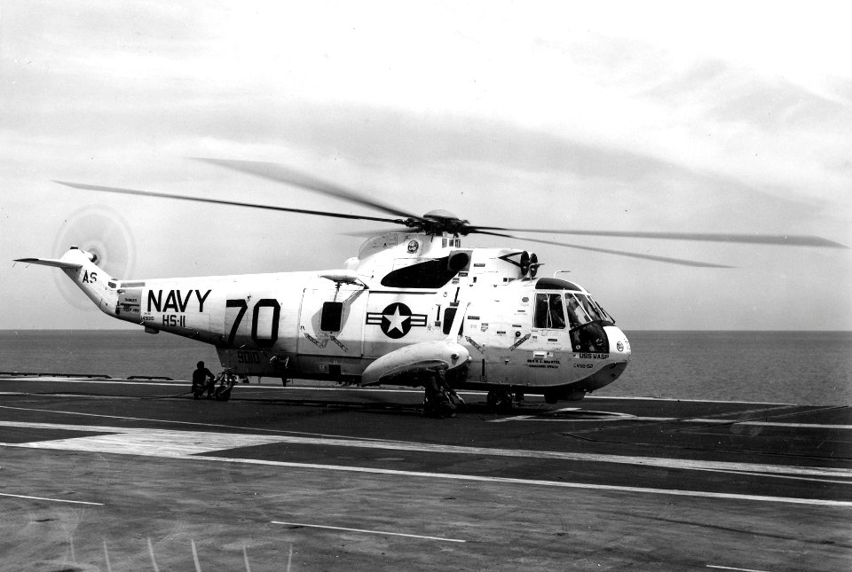 SH-3A of HS-11 on USS Wasp (CVS-18) in 1968