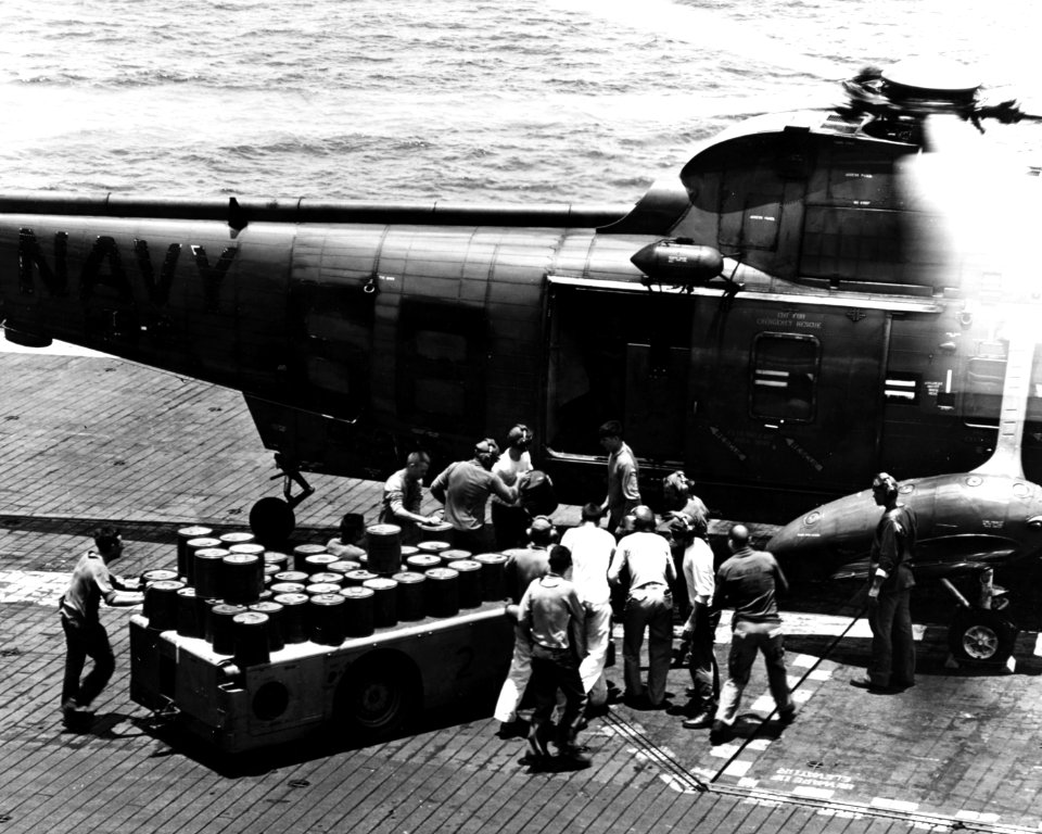 SH-3A Sea King of HS-2 on USS Oriskany (CVA-34) off Vietnam in July 1967