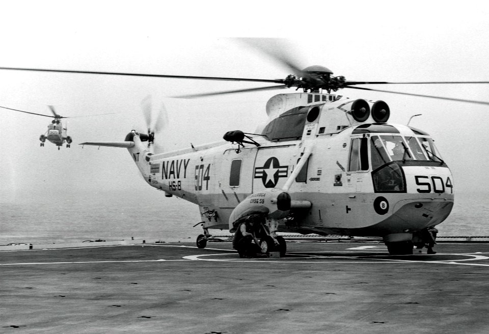 SH-3D Sea King of HS-8 on USS Dubuque (LPD-8) in 1972