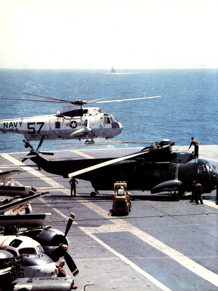 SH-3A Sea Kings of HS-8 on USS Bennington (CVS-20) in 1968