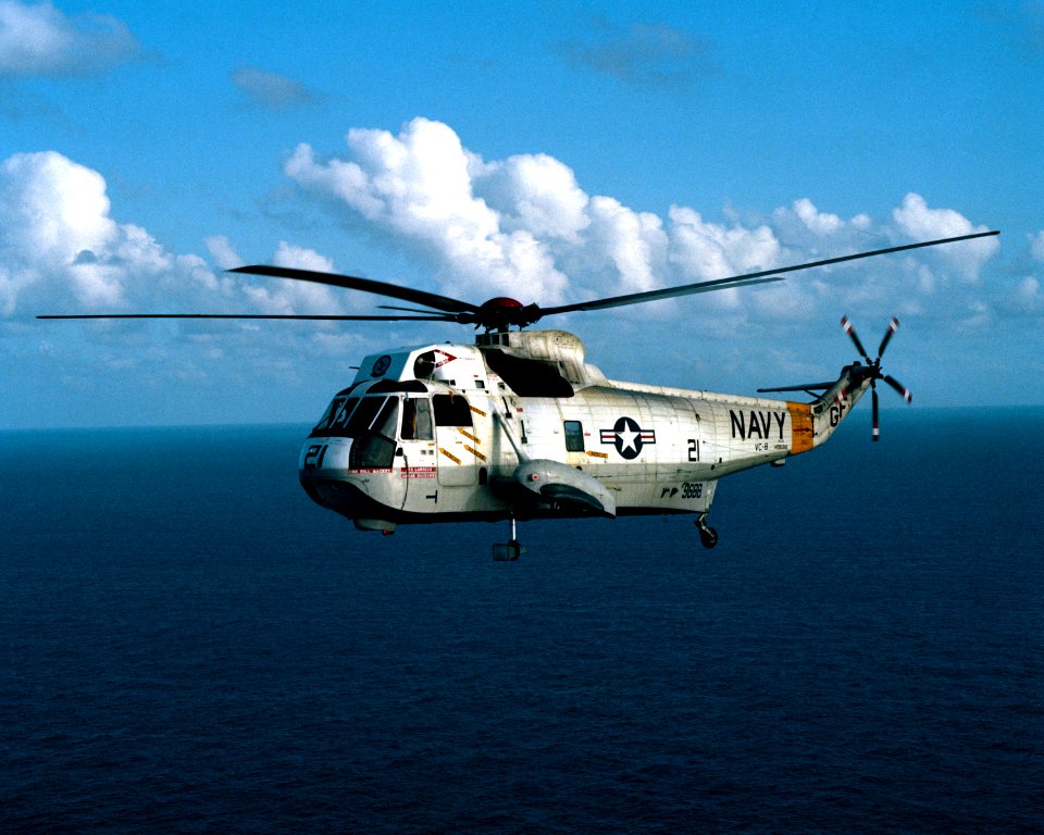 SH-3G Sea King VC-8 in flight 1983