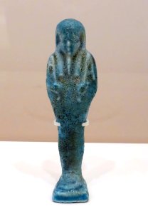 Shabti, Egypt, Late Period or Ptolemaic, c. 713-30 BC, faience - Krannert Art Museum, UIUC - DSC06164 photo