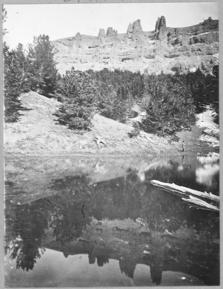 Shadow Lake on the divide between the Gallatin and Yellowstone. - NARA - 517485