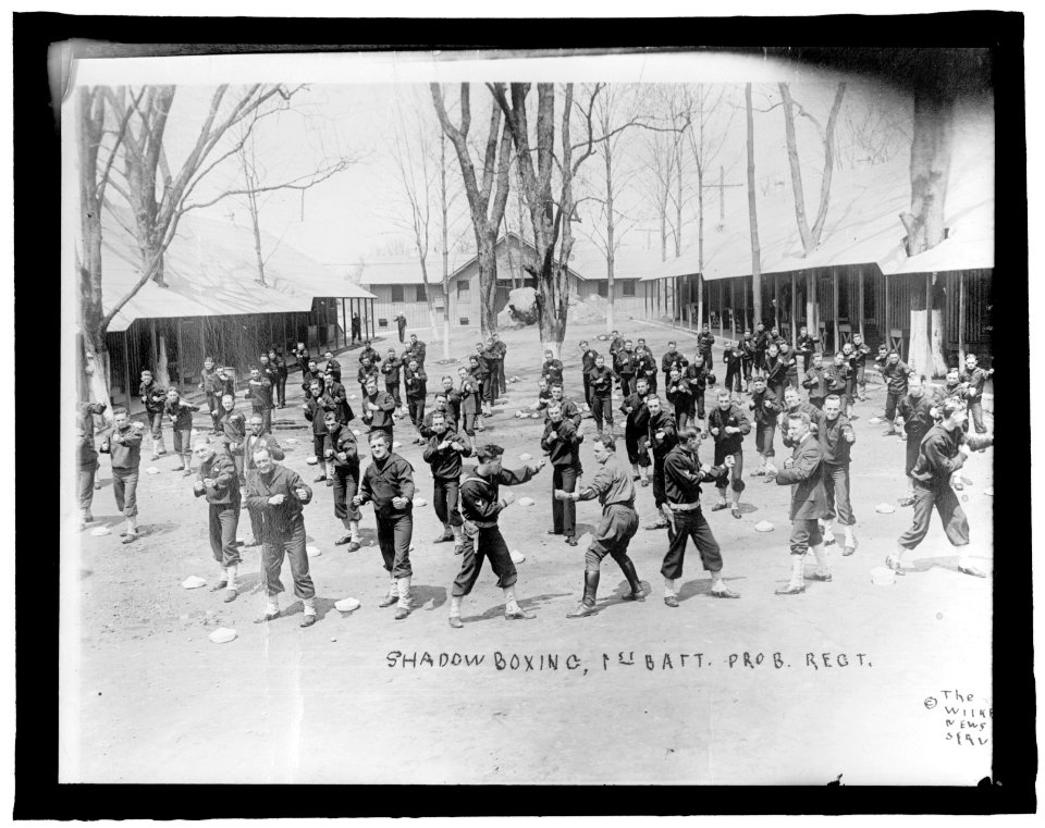 Shadow boxing, 1st Batt. Prob. Regt. LCCN2016824414