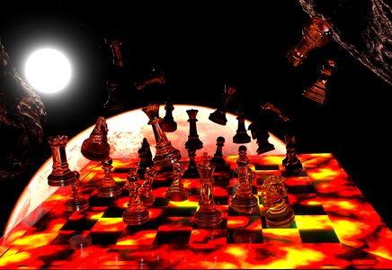 Chess game chess piece figures