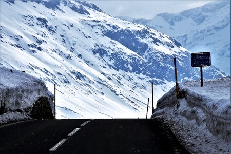 Extremely winter mountain photo