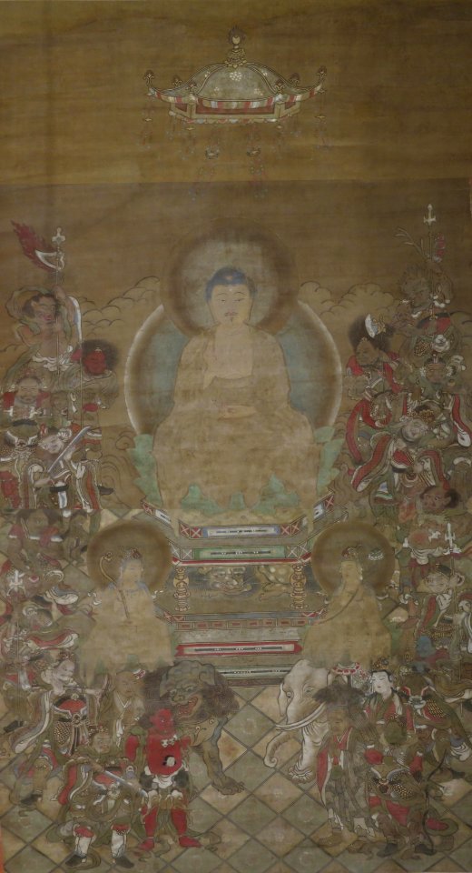 Shaka Triad with Sixteen Deities of the Mahaprajnparamita Sutra