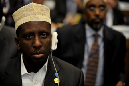 Sharif Sheikh Ahmed, 12th AU Summit, 090202-N-0506A-337