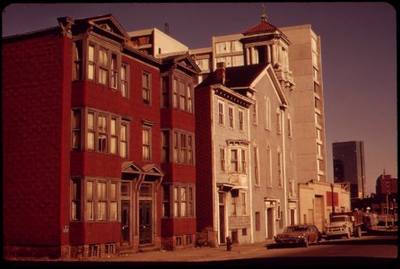 Shawmut Avenue in Roxbury Section, Looking Toward Copley Square. John Hancock Building at Rear, Boston 02-1973 (3953576188)