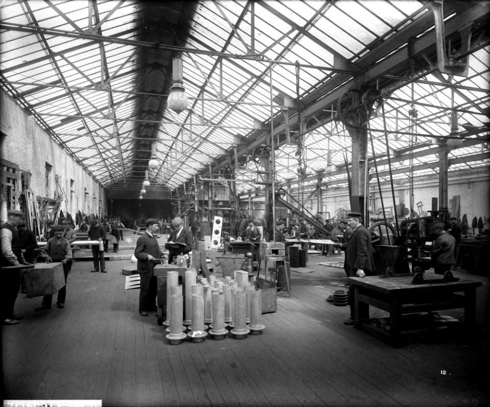Sheet Iron Shop at John Brown and Co Ltd, Clydebank, 1901 RMG G10557