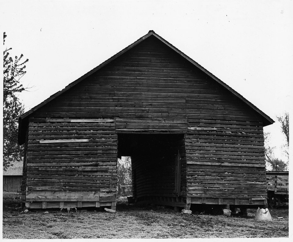Shelby County, Iowa. Corn cribs are to be found on every farm in the region, sometimes several of th . . . - NARA - 522335