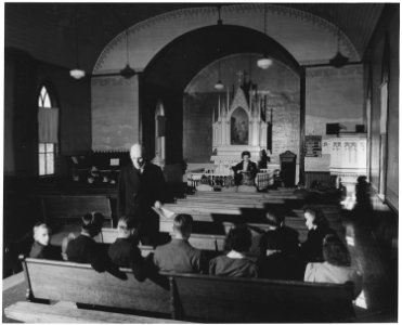 Shelby County, Iowa. The church is the most important institution in Irwin today. Were it not for t . . . - NARA - 522070